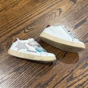 Girl’s Falcotto Sneakers with Pink and Blue Velcro Straps Size 22/6-6.5